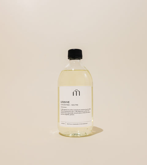 lessive liquide concentree au ph neutre flacons en verre 500ml ou 1L consignes et rechargeables