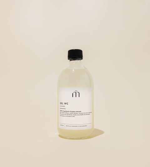 gel wc à huile de pin flacons en verre 500ml ou 1L consignes et rechargeables