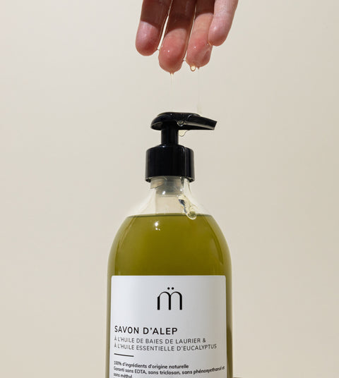 Savon d'Alep liquide laurier & eucalyptus