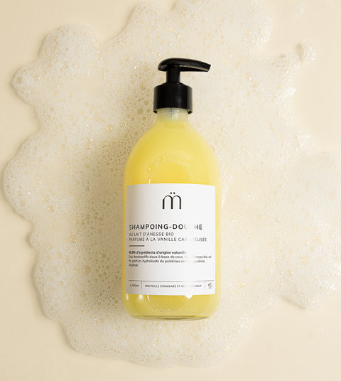 Shampoing lait d'ânesse et vanille caramélisée