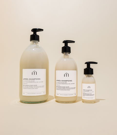 Apres shampoing bio huile d olive et huile essentielle de lavande soin naturel pour cheveux secs